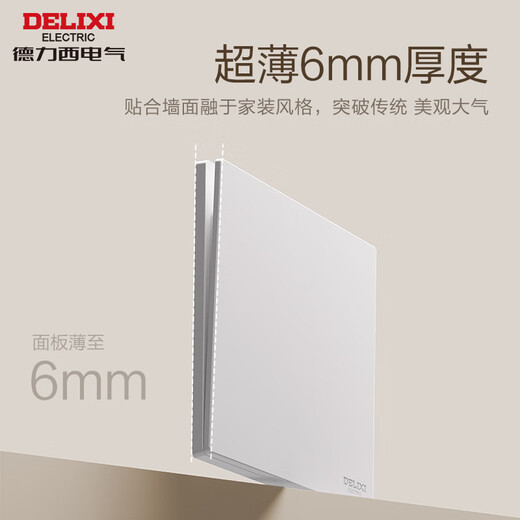 DELIXI – prise de commutation 295, ultra-mince, mate, grande plaque, type 86, alimentation murale oblique, cinq trous, 10 pièces, vendues en blanc Hanyu