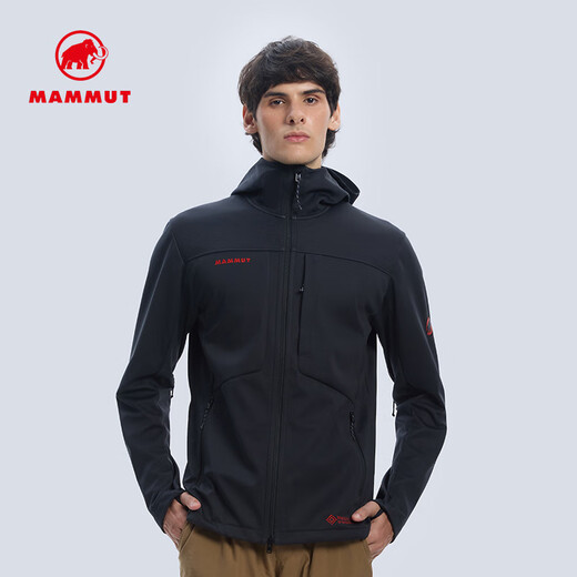 MAMMUT 25th Anniversary Ultimate VIII Men's Outdoor Windproof and Breathable Jacket GTX Red Label Soft Shell Black M