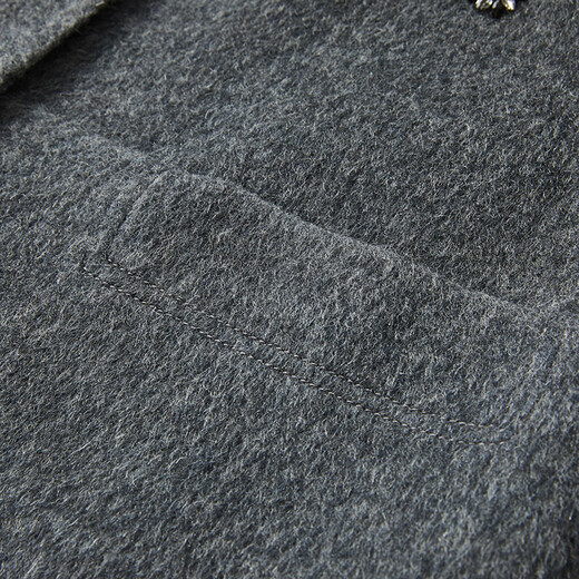 Xiangying Liu Xiening's same style Xiangying double-sided pure wool coat for women winter gray blueberry hard candy short woolen coat dark gray M 160/84A/95-110Jin Jin is equal to 0.5 kg