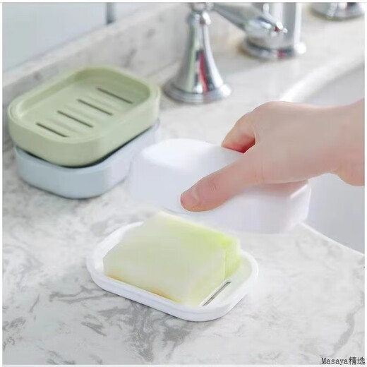 Light luxury travel soap box portable mini soap box sealed drain double-layer box with lid transparent high-end household 1 pack travel soap box