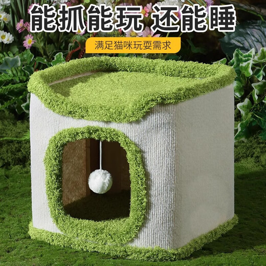Tree hole sisal bucket cat climbing frame cat nest to keep warm in winter and does not occupy an area double-layer closed winter climbing frame cat nest felt handbag