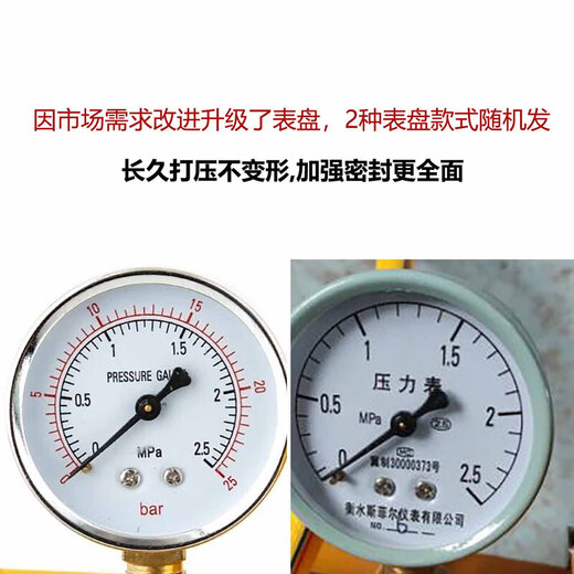 Nanbo Pill Pressure Pump Manual Water Pipe Pressure Test Pump Leak Test Special Water Pipe Floor Heating Pressure Tester Hydraulic Pump Pressure Pump 25KG Standard Model 1 Meter Pipe Comes with a Seven-piece Set Special for Pressure Testing of Water Pipe Heating Pipes, etc.
