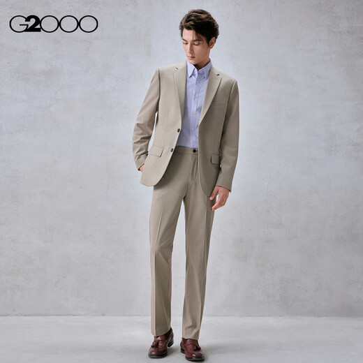 G2000 cotton no-iron/same style in stores, men's 2026 spring and autumn comfortable and skin-friendly striped long-sleeved shirt, lake blue M (05)