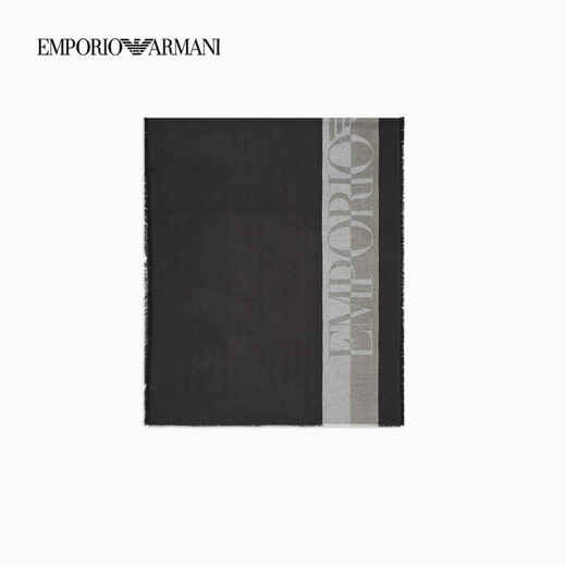 EMPORIO ARMANI/Armani official flagship New Year gift new men's contrast striped jacquard scarf winter M8241-dark gray/beige one size