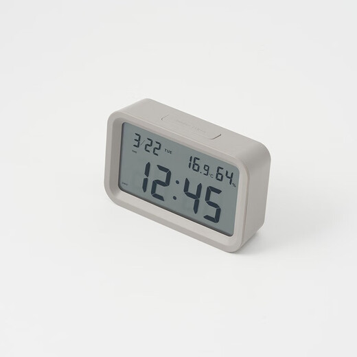 MUJI digital clock home electronic clock desktop clock gray medium (with alarm clock function)