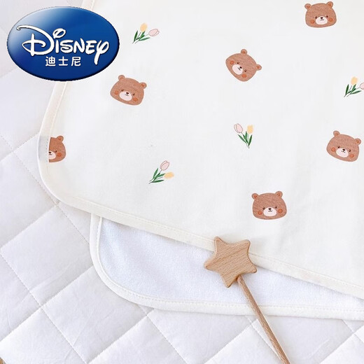 Disney (Disney) baby diaper pad, washable baby waterproof and washable menstrual pad, large size sheet, menstrual period care pad, Tulip Bear, infant category A, 50x70cm