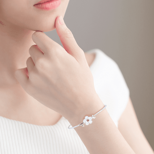 KZD Old Phoenix 999 sterling silver bracelet, pure silver bracelet, bracelet, bracelet, jewelry, gift for girlfriend, mother, girlfriend, transfer bead bracelet, good luck