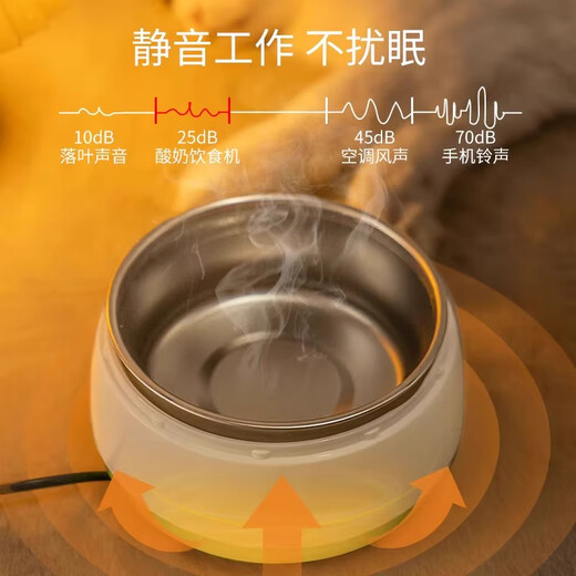 Tanbeiman Cat Constant Temperature Water Bowl Yogurt Machine Cat Drinking Water Constant Temperature Cat Bowl Heated Warm Water Bowl Drinking Machine Dog Constant Temperature Cat Water Bowl丨Fresh Green 1L Large Capacity丨Stainless Steel Liner丨Safe and Low Power Consumption
