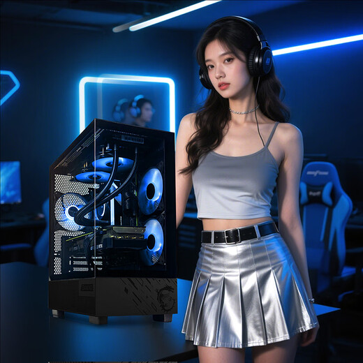 MSI Core Ultra7/i5-14490F/14600KF with 5060/5060Ti e-sports game machine RGB sea view room desktop DIY computer for the whole family D5 upgraded version丨i5-14600KF+RTX5060