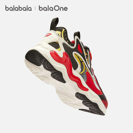 Balabala children's shoes children's sports shoes girls anti-slip running shoes spring and autumn 2026 new boys jogging shoes red new year trend