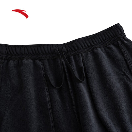 ANTA sweatpants men's new winter loose embroidered casual pants plus velvet knitted sports pants 152548301N