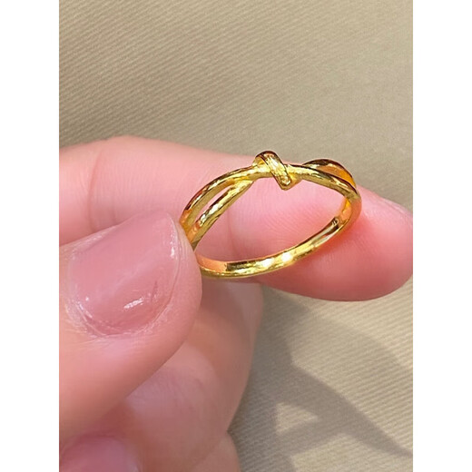 Maiyong's new product, 18k gold twist ring, female ring, endless lingering concentric knotted gold ring, temperament gift for girlfriend, knotted ring, US size 5