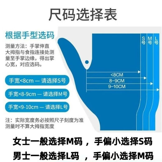 Raft core nitrile labor protection gloves nitrile PVC composite latex food grade thickened durable kitchen dishwashing oil-proof thick wear-resistant nitrile pearl blue 90 pieces S small size (suitable for women)