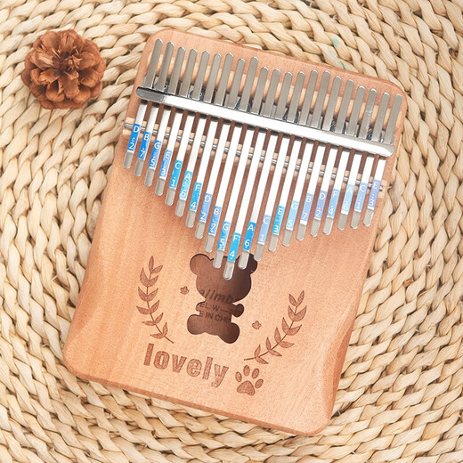 Yasisid拇指琴21音卡林巴琴成人儿童初学生日礼物玩具乐器森系小熊原木色