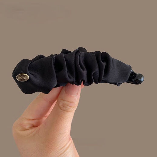 NIANFIN Korean Satin Banana Clip Vertical Clip Women's 2025 New High Ponytail Clip Fixing Artifact Back of the Head Hairpin Headgear