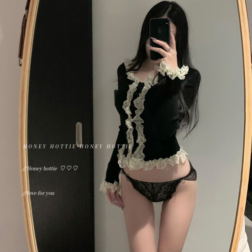 Universal sexy pure lust style lace bow high slit underwear for women, comfortable and breathable low-waisted underwear, gray 12% off for orders of 5 pieces L