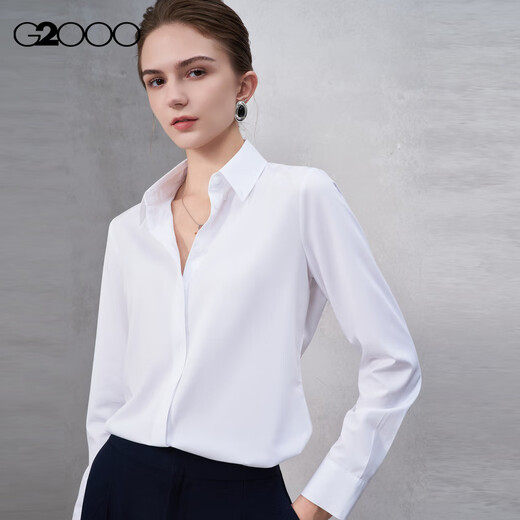 G2000 comes with free necklace/modal elastic/same style in the mall, women's 2025 autumn and winter long-sleeved shirt