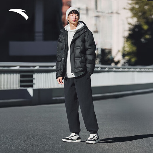 ANTA fire shell polar fleece double-sided fleece trousers men's winter loose velvet thickened leg warmer trousers