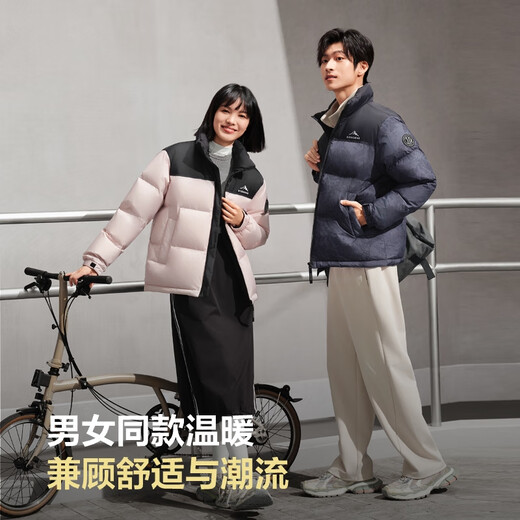 Bosideng's 25th winter men's and women's couple shopping mall short style thickened stand-up collar bread coat New Year's red down jacket