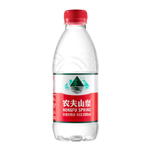 Nongfu Spring drinking natural water 380ml*24 bottles office business meeting plastic film carton shipped randomly