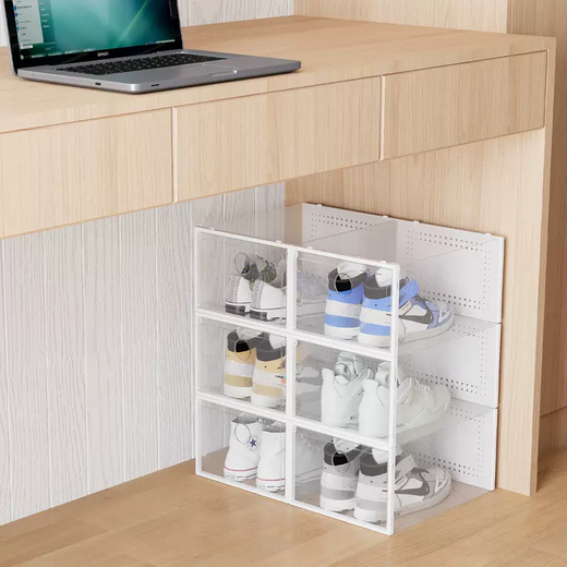 Yusenyi college student dormitory shoe box storage box transparent shoe storage artifact under the table folding shoe rack small dust-proof shoe cabinet (under the bed and under the table) 2 columns and 2 layers of medium white) (under the bed and under the table) 2 columns and 2 layers of medium white) 0x0x0cm 0 pieces 0x0x0cm