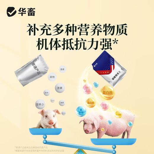 Huazhu Veterinary Fattening and Weight Gaining King Promoting Growth Fatty Master Feed Additive for Chickens, Ducks, Goose, Cattle and Sheep Premix Poultry and Pigs 1 Bag Buy 5 Song 1 Fattening and Weight Gaining King 2Jin Jin is equal to 0.5kg