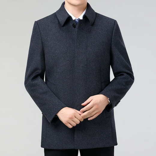 SEVEN 7 Seven brand double-sided cashmere coat for men winter men's lapel coat middle-aged dad casual woolen woolen top 2106 gray M 170/48