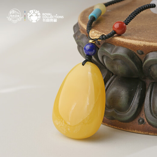 Potala Palace beeswax agate pendant turquoise 925 silver inlaid agate braided rope necklace men and women birthday gift for girlfriend beeswax agate pendant