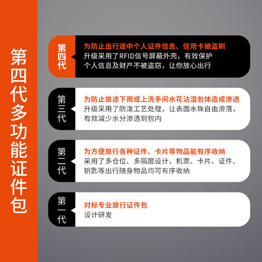 TFO North American Series Dokumententasche, Diebstahlschutz, Reisepass, Aufbewahrungstasche, Münzbörse, 9402443, Marineblau