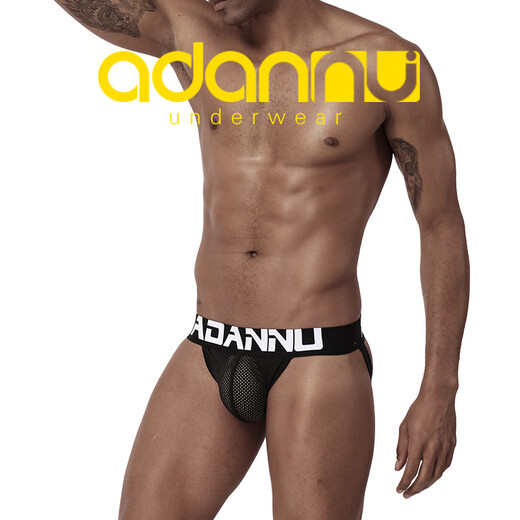 Adano translucent sexy men's thong mesh low-waist temptation underwear macho sexy T-pants AD139 white L