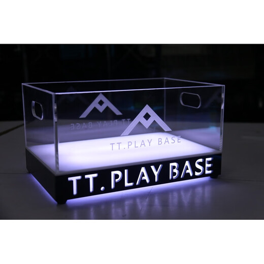 Fantasy Bar Luminous Ice Bucket Wine Frame Beer Bucket High-Value Wine Rack Base Champagne Bucket Yuanbao Bucket 28 Pack New-White Light