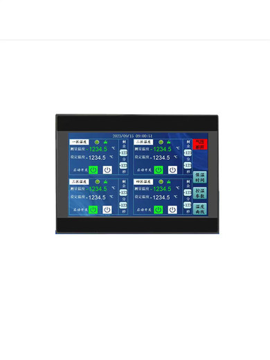Touch screen PLC all-in-one machine multi-channel temperature control multi-channel output IoT temperature acquisition programmable controller 10-inch touch screen 4-channel temperature measurement 2-channel simulation