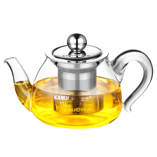 
Golden Sauce (KAMJOVE) Glass Teapot Floating Cup Brewing Teapot Tea Water Separation Cup Heat-resistant Glass Tea Set Kung Fu Office Flower Teapot Transparent AM-718 [250ml]