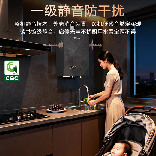 Energy efficiency (NORITZ) Xiaoyunduo UP Max is better than 16L 18L large liter gas water heater natural gas large water volume ventilation-free meter first level silent water servo EX34A