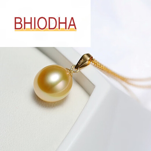 Bhiodha Nanzhu family drop-shaped Nanyang gold bead pendant gold classic simple style for girlfriend 100-110mm