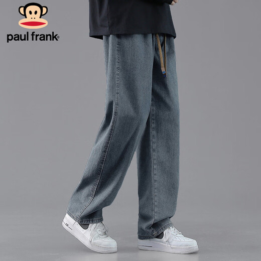 Paul Frank Jeans Men's Autumn American Loose Pants Men's Pants High Street Casual Pants Men's Trendy Brand Retro Blue XL