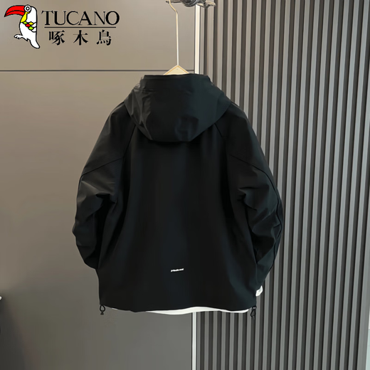 Woodpecker (TUCANO) American baseball uniform jacket for men in spring and autumn, handsome, high-end, trendy brand, versatile workwear, fashionable hooded jacket for men, green regular XL recommended 135-150Jin Jin equals 0.5 kg