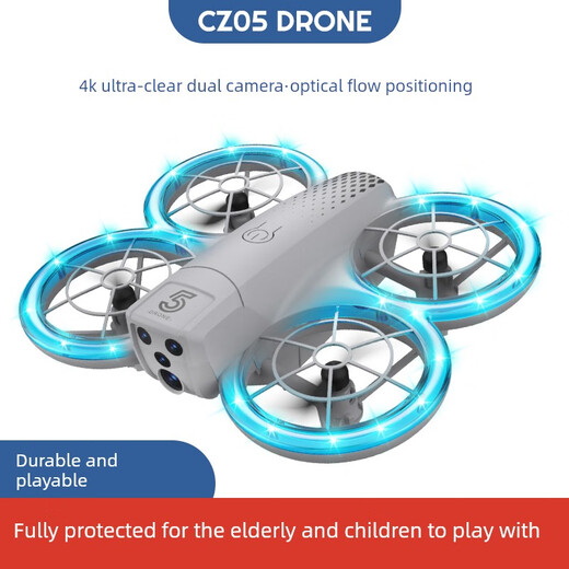 Sailoto remote control drone for children and boys, high-definition professional aerial photography, quadcopter, anti-fall toy, gray - dual camera - optical flow remote control battery, three batteries (45 minutes)