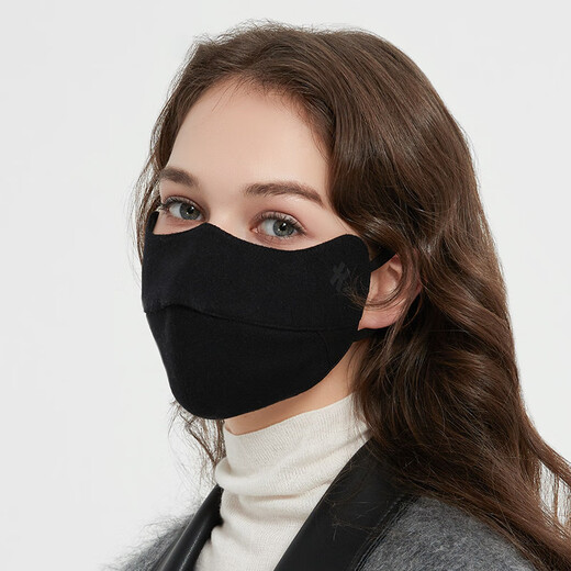 Kenmont Fever Antibacterial Wool Hat Beret Women's Winter Korean Knitted Hat Versatile Back Hat Fox Fur Ball 9416 Navy Hat + Mask One Size 58cm