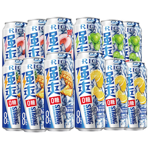 RIO ausländischer Wein vorgemischte Cocktails starke erfrischende Serienkombination starke erfrischende 500 ml 0 Zucker Multigeschmackskombination 12 Dosen