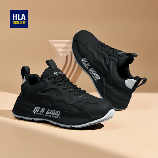 Heilan House (HLA) Men's Shoes Fashion Thick Sole Sports and Casual Shoes Men's HAAXXM3DAC279 Black 40