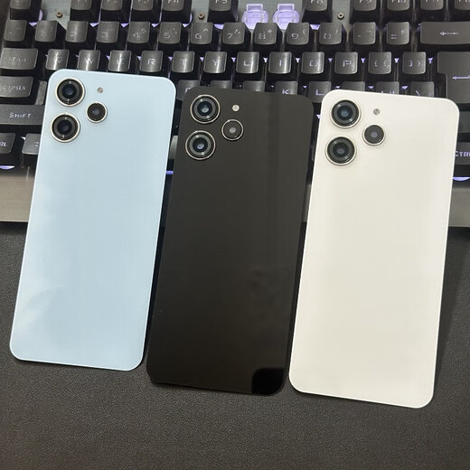 Original suitable for Redmi 12 back cover glass Redmi 12R back shell 4G mobile phone battery cover rear screen back cover shell Xingyan black glass material back cover/shell Redmi 124G/NOTE