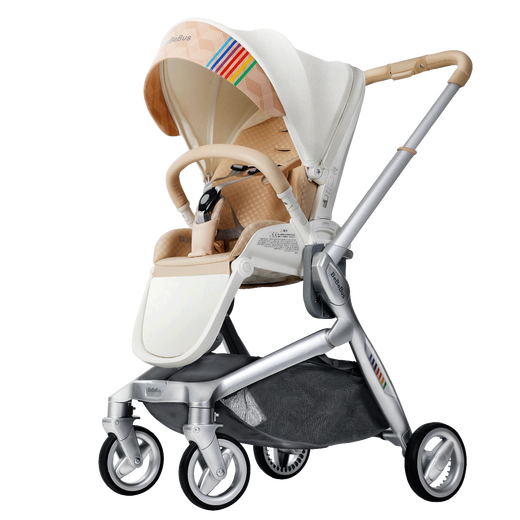 Bebebus artist stroller stroller can sit and lie down newborn baby lightweight folding two-way high view champagne gold