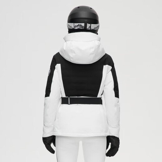 BOSIDENG Gänsedaunen-Skijacke für Damen, Skifahren, winddicht, atmungsaktiv, verstellbare Kapuze, Daunenjacke zum Warmhalten, Cloud White 8211 S 160_84A