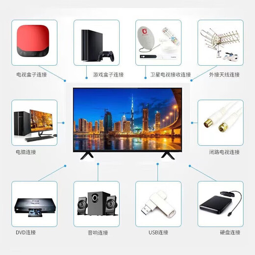 Ace Jiadian Top Ten Gold List Ultra-HD Smart Network WiFi Телевизор с большой памятью Ультратонкий ЖК-проектор Защита глаз для гостиной Домашний монитор для детей пожилого возраста и детей Сетевая версия с 43 светодиодами HD (длина и ширина 61X36 см)