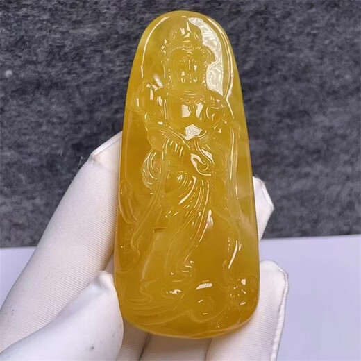 DL 1998 Guaranteed Amber Avalokitesvara Pendant Manjusri Bodhisattva Tara Puxian Tathagata Buddha Zodiac Guardian Huang Wealth God YJ3400,__,56.8*52.6 34g