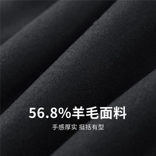 Dances with Wolves Goose Down Liner Baseball Collar Wool Jacket Men's 2025 Autumn and Winter New Warm Men's Jacket 1003 Black 001 XL (180)