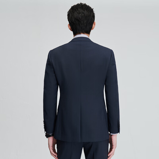 Anniversary Bird Suit Men's Suit Same Style as Wu Lei ONE Series Business Golden Fleece Anti-wrinkle Easy-Care Suit Mineral Blue (Navy) 48 A(175/96) /Please note waist or pants