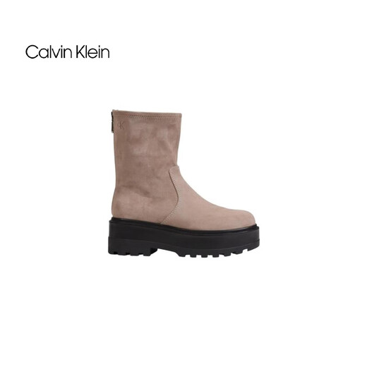 Calvin Klein Light Luxury Women's MG SS Platform Zip Boots Taupe 20 | 39