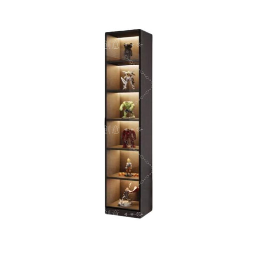 Jiaojing lw0 wine cabinet living room hand-made display cabinet 2025 ready-made simple household vertical cabinet against the wall light luxury glass light luxury white single door model supports ready-made 5-layer P4040200 induction